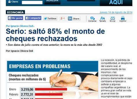 Cayó el número de cheques rechazados | Cristina Fernandez ...