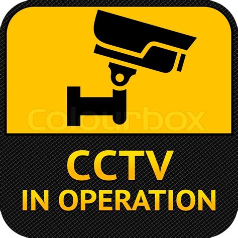 CCTV symbol, label security camera | Stock Vector | Colourbox