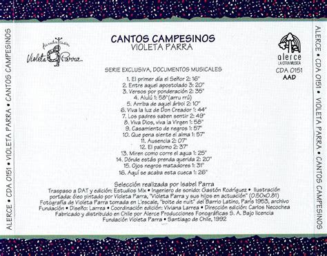 CD Violeta Parra  cantos campesinos