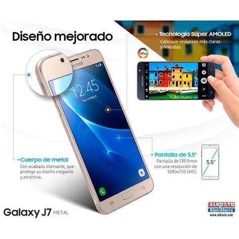 Celular SAMSUNG Galaxy J7 Metal DS 4G Negro Ktronix Tienda ...