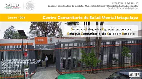 Centro Comunitario de Salud Mental Iztapalapa | Servicios ...