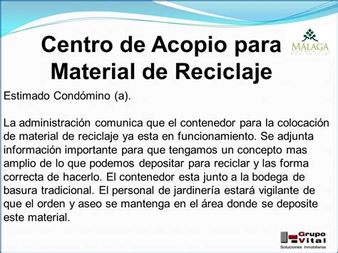 Centro de Acopio para Material de Reciclaje   ppt video ...