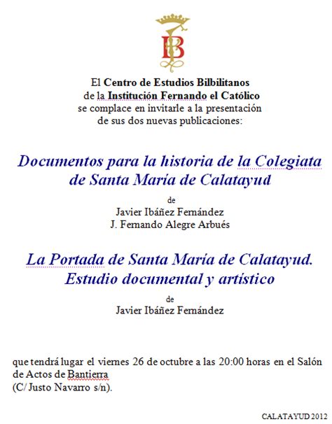 Centro de Estudios Bilbilitanos: Publicaciones sobre la ...