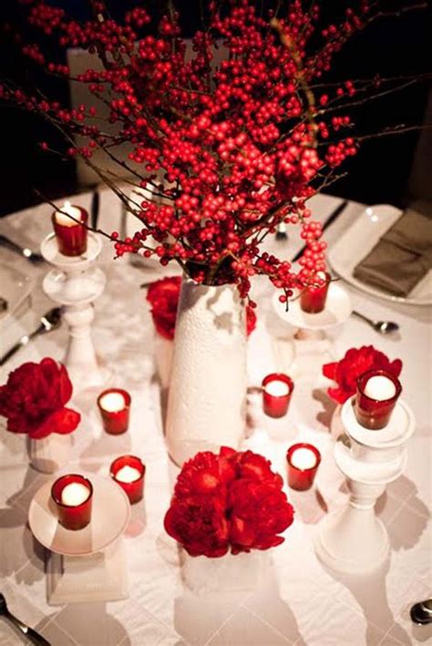 Centros de mesa   Ideas para decorar las mesas en rojo