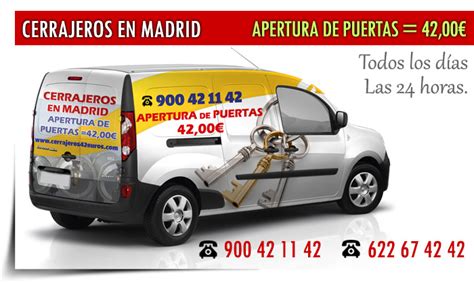 cerrajeros urgencias Madrid 24 horas Tlf. 900 42 11 42