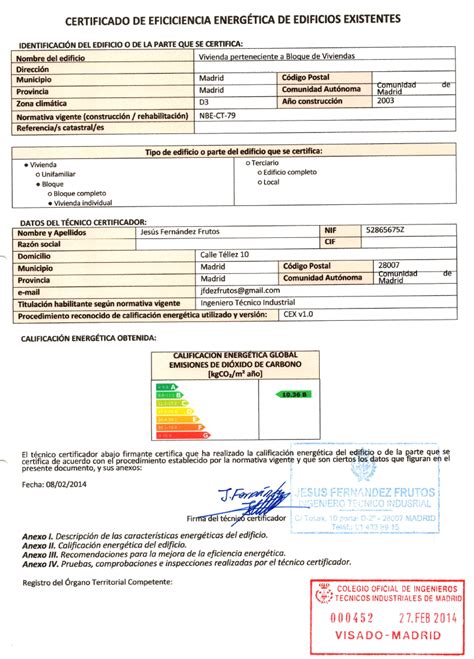 Certificado de Eficiencia Energética – Fernandez de Diego ...