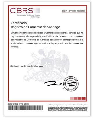 Certificado de Vigencia de Poder del Registro de Comercio ...