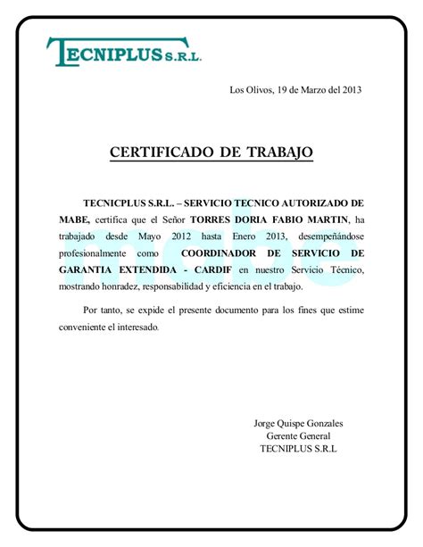 Certificado tecniplus