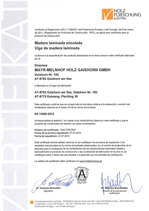 Certificados de calidad | Maderas Jimeno