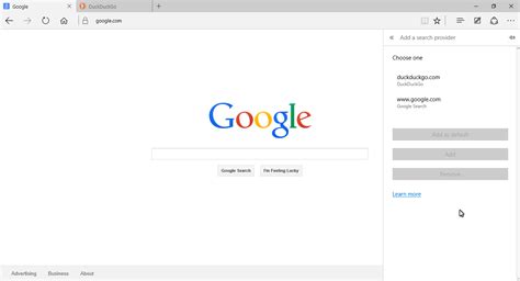 Change Search Engine From Bing To Google