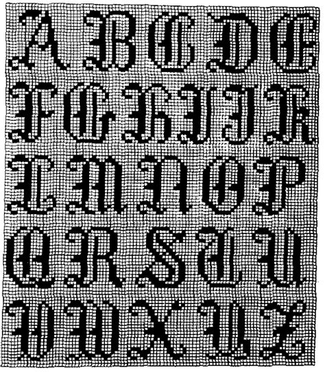 Charted Gothic Alphabet