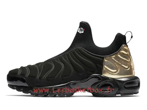 Chaussures Basket Nike Air Max Plus TN Slip On Black Gold ...