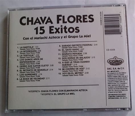 Chava Flores C El Mariachi Azteca Y Gpo La Miel 15 Exitos ...