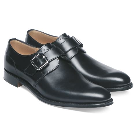 Cheaney Moorgate | Men s Black Leather Monk Shoe ...