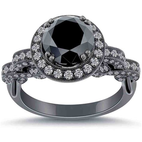 Cheap Black Diamond Engagement Rings Wedding and Bridal ...