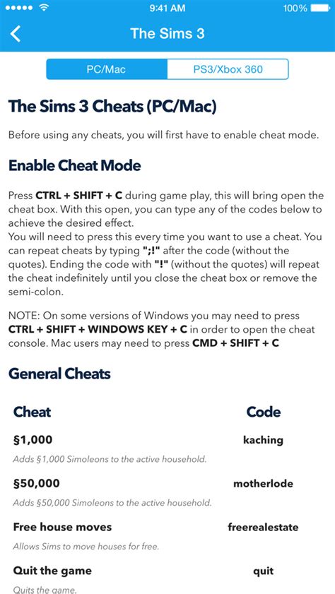Cheats for The Sims Free   Codes for Sims 4 3 | Apps | 148Apps