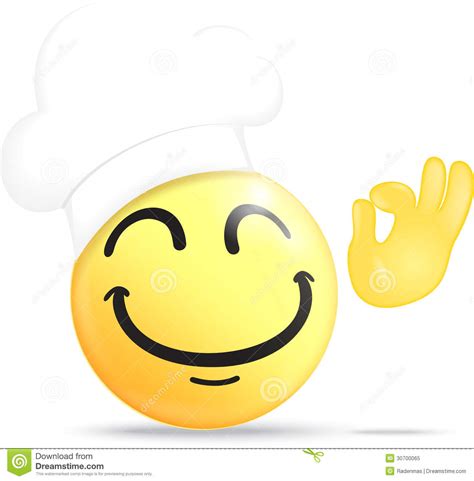 Chef Emoticon With Ok Hand Royalty Free Stock Photo ...