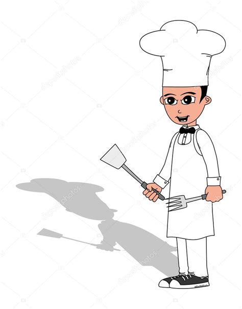 chef y utensilios de cocina — Vector de stock ...