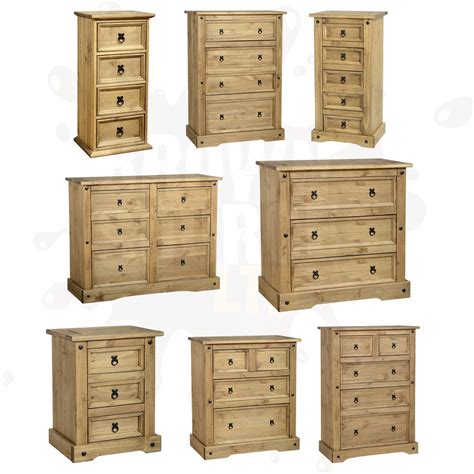 Chest of Drawers Pine Corona Bedroom Furniture Solid Wood ...