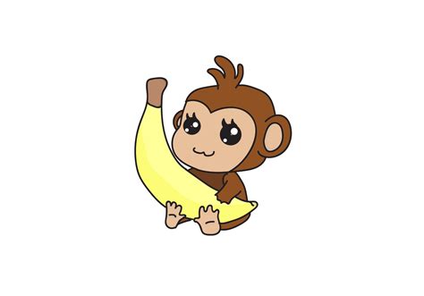 Chibi Monkey Vector Cartoon   Download Free Vector Art ...