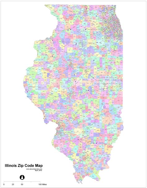Chicago Area Zip Code Map images
