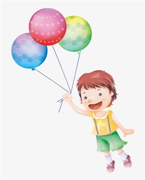 Children holding balloons, Cartoon, Balloon, Boy PNG Image ...