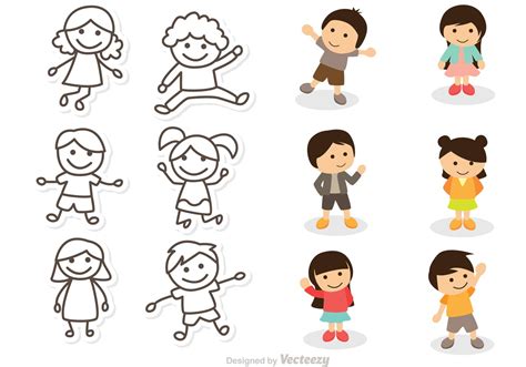 Children Illustration Vectors Pack   Download Free Vector ...