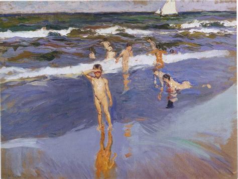 Children in the Sea, Valencia Beach, 1908 by Joaquin ...