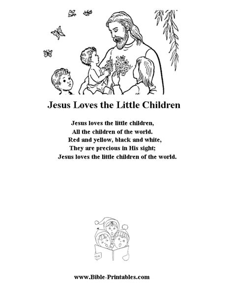 Children s Song Lyrics   Jesus Loves the Little Children ...