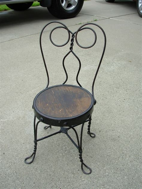 Childs Ice Cream Parlor Chair Vintage Wrought Iron