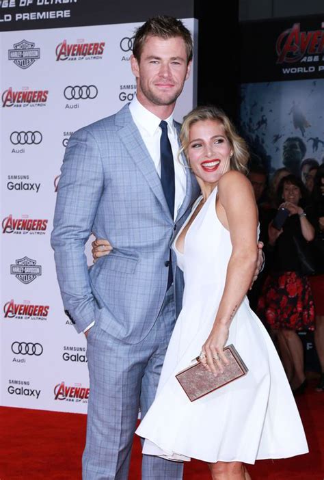 Chris Hemsworth and Elsa Pataky kiss on Avengers premiere ...