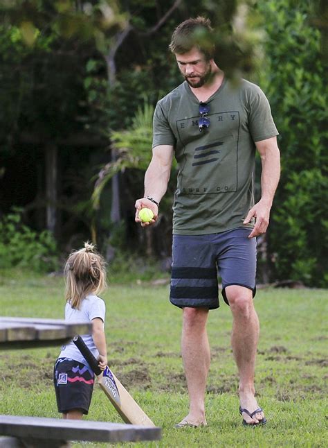 Chris Hemsworth attends child s party with wife Elsa ...