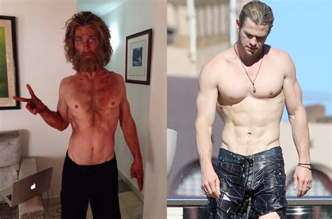 Chris Hemsworth muestra su increíble pérdida de peso para ...