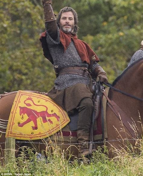 Chris Pine films Outlaw King in Scotland with James Cosmo ...
