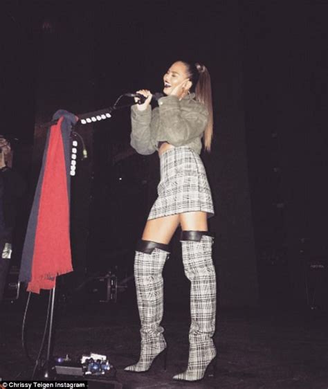 Chrissy Teigen dressed up as Ariana Grande on Instagram ...
