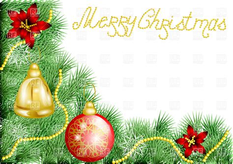 Christmas frame for greeting card Vector Image – Vector ...