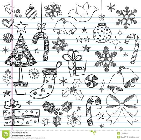 Christmas Hand Drawn Sketchy Doodles Download From Over ...