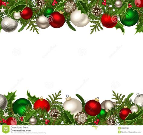 Christmas Horizontal Seamless Background. Stock Vector ...