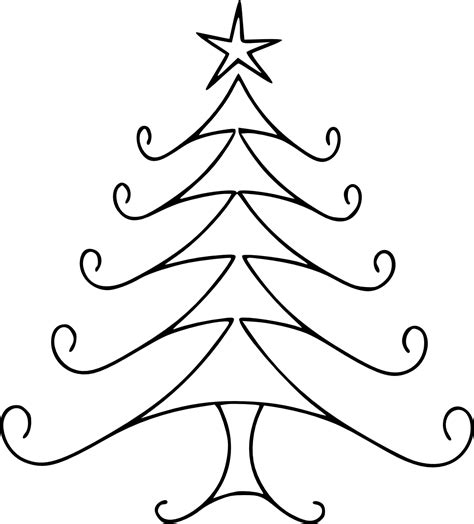 Christmas Tree Line Drawing   Cliparts.co