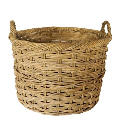 chunky rattan basket by idyll home | notonthehighstreet.com