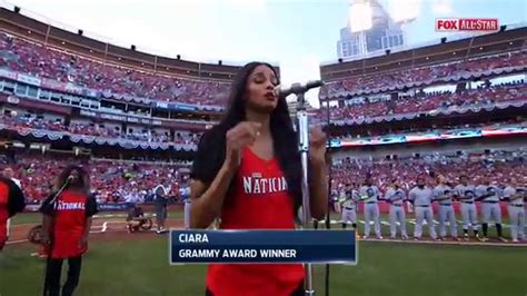 Ciara sings National Anthem at 2015 MLB All Star Game, 7 ...