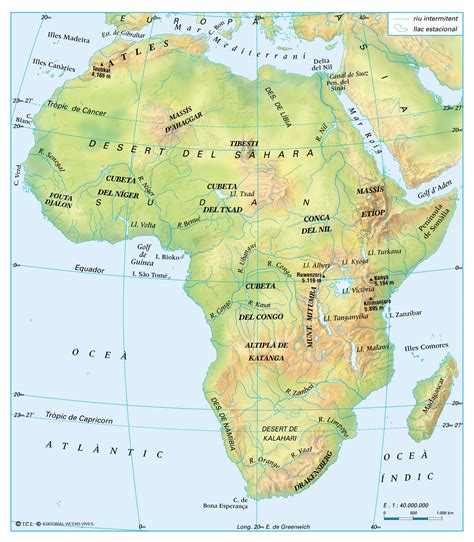 CIÈNCIES SOCIALS, GEOGRAFIA 3r: Mapa Àfrica Física