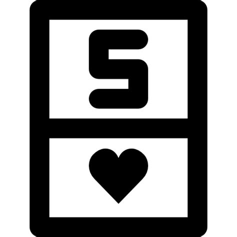 Cinco de corazones   Iconos gratis de juegos