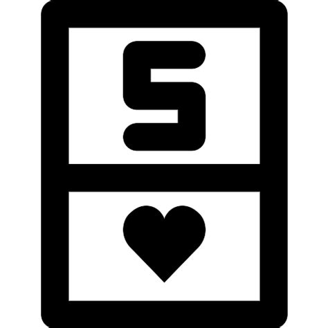 Cinco de corazones   Iconos gratis de juegos