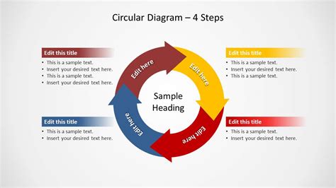 Circular Diagram 4 Steps for PowerPoint   SlideModel