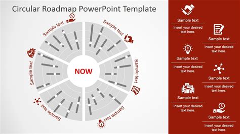 Circular Roadmap PowerPoint Template | Timeline design and ...