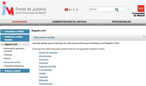 Cita previa Registros Civiles de Madrid   Parainmigrantes.info