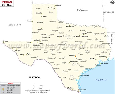 Cities in Texas, Texas Cities Map