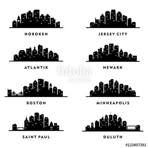 Cities Skyline New Jersey, Massachusetts, Minnesota ...