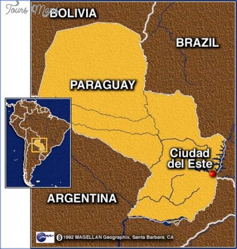 Ciudad del Este Map Paraguay   ToursMaps.com